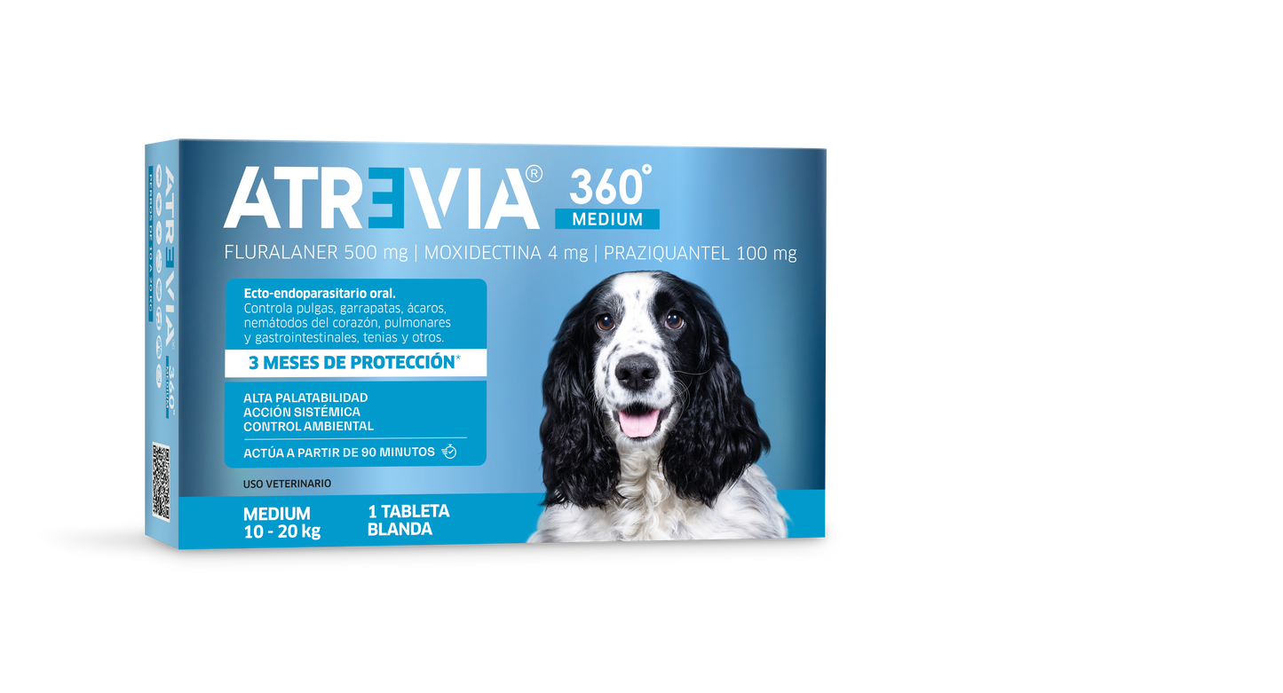 ANTIPULGAS ATREVIA 360 10-20 KG X1 TABLETA