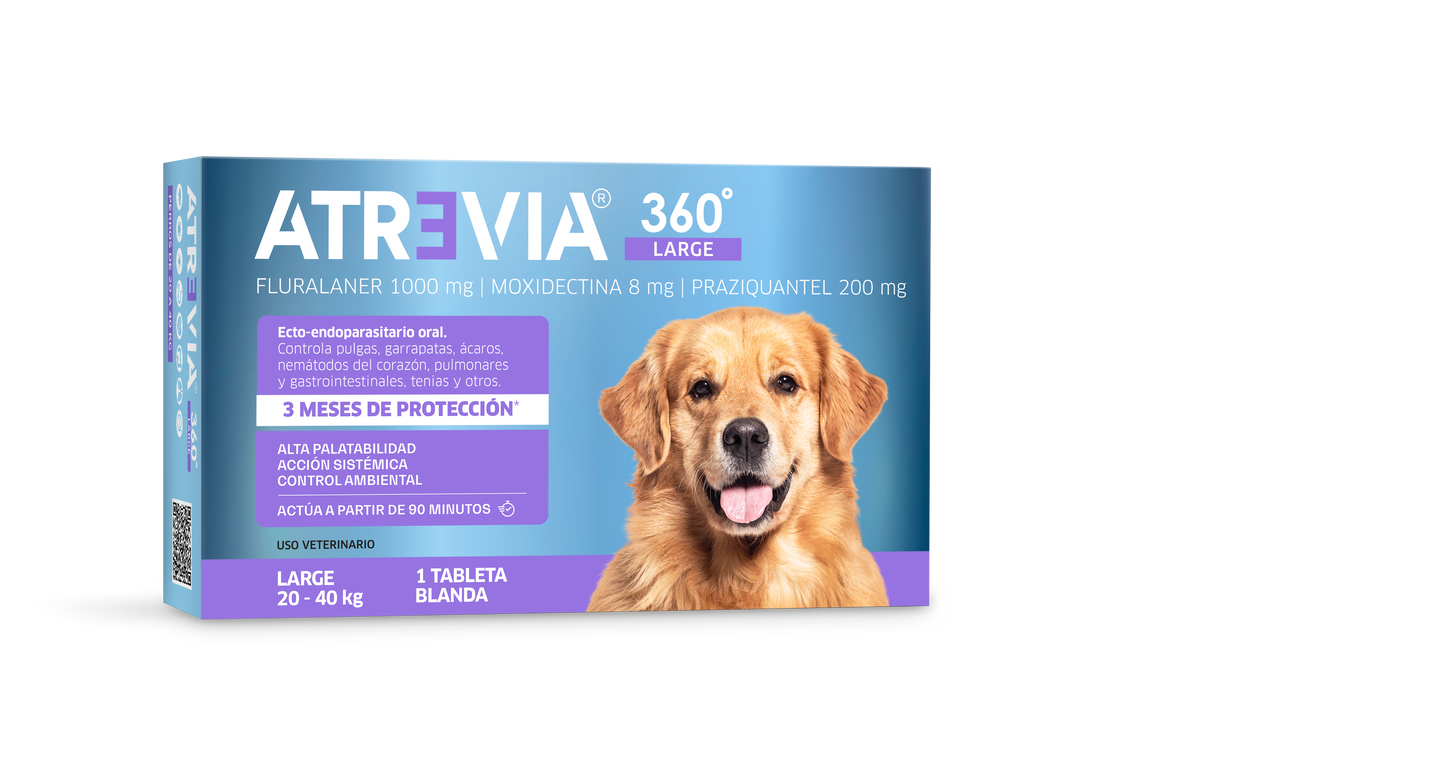 ANTIPULGAS ATREVIA 360 20-40 KG X1 TABLETA