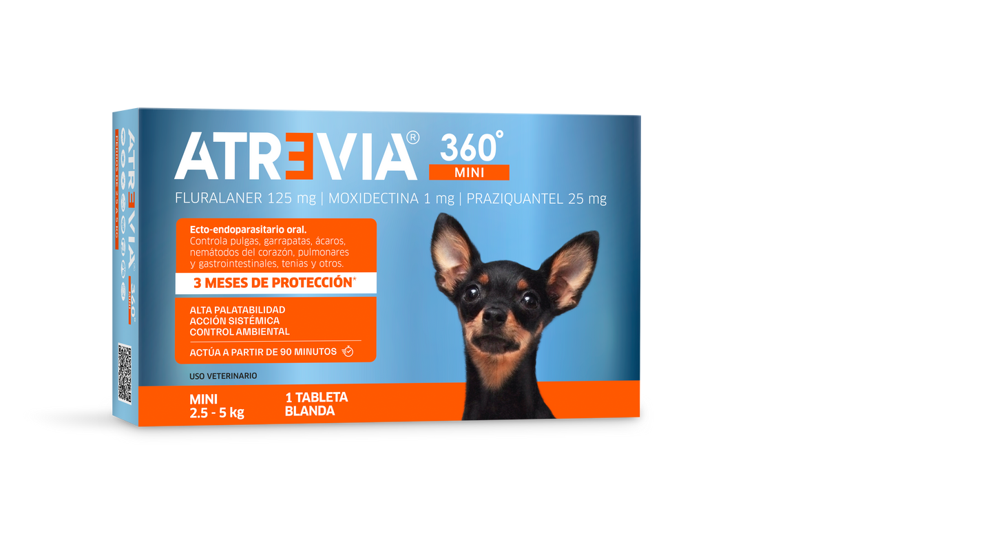 ANTIPULGAS ATREVIA 360 2-5 KG X1 TABLETA