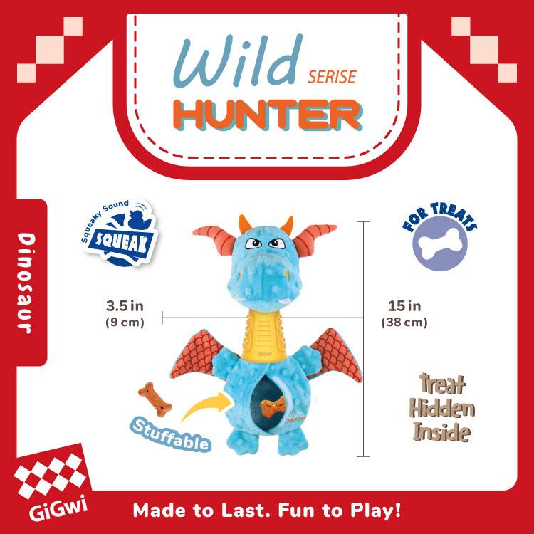 Juguete Peluche Gigwi para perro Wild Hunter Dragón
