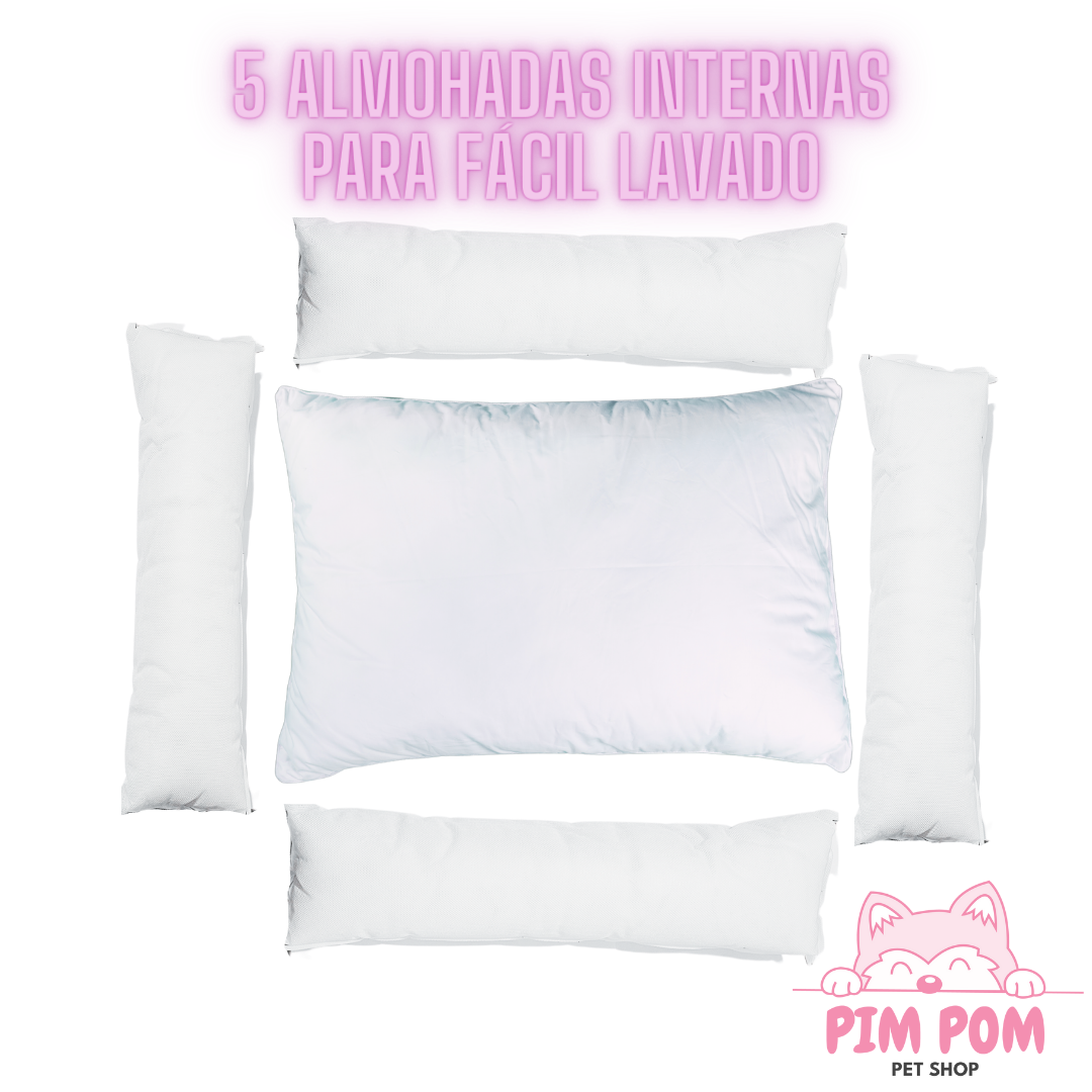 Cama para perro Hipoalergénica de Facil lavado! 🐶✨ - Marrón con crema