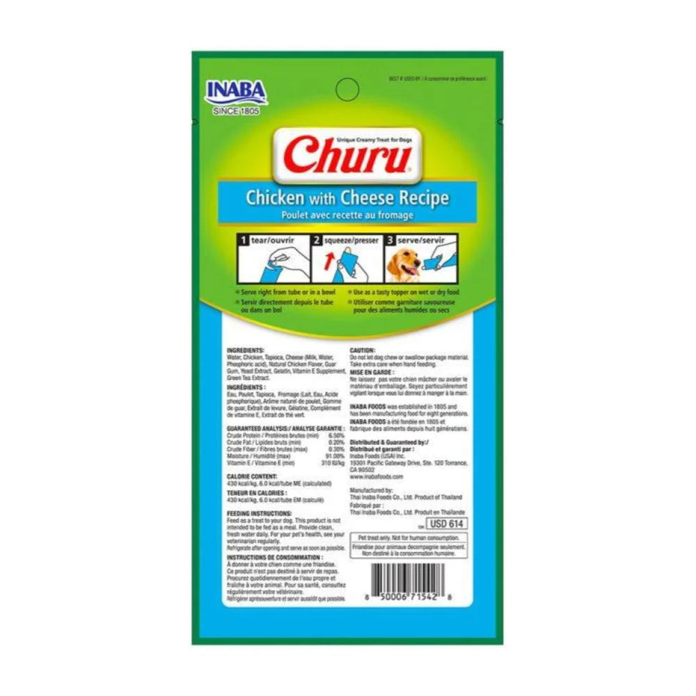 Churu Pollo con Queso – Snack húmedo para perros
