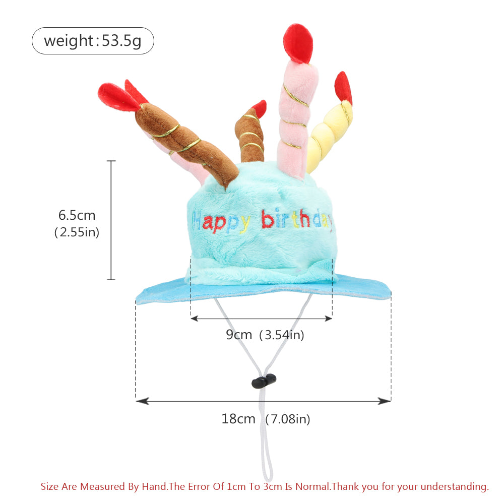 Gorro de Cumpleaños con Diseño de Velas para Perro