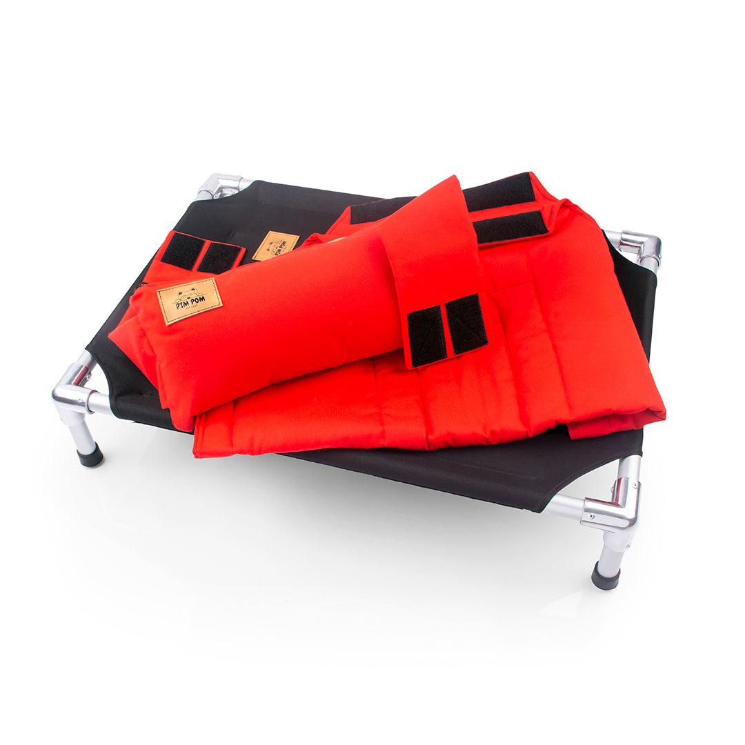 🌟🐶 CAMA PREMIUM TIPO HAMACA - ROJO 💖
