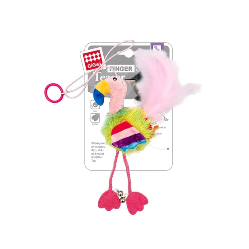 GiGwi Finger Teaser Bird Pink 1 Pz