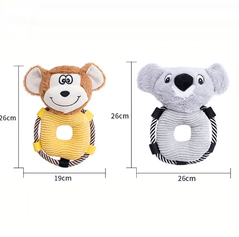 Peluches de Juguete para Perros: Koala y Mono con Sonido y Material Seguro