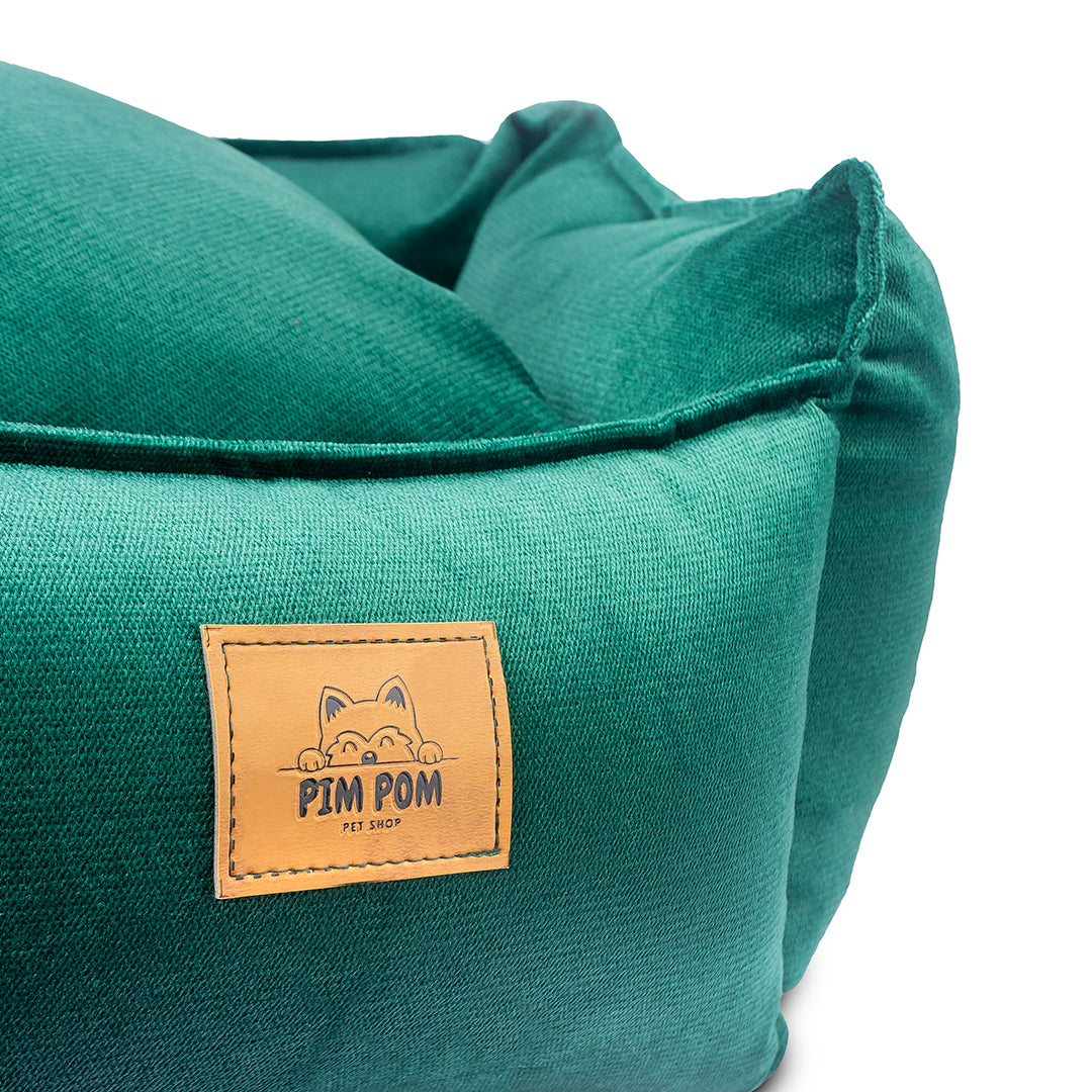 CAMA PREMIUM HEXAGONAL COLOR VERDE PARA PERRO DE FÁCIL LAVADO