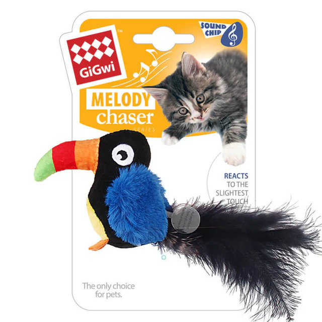 Gigwi Melody Chaser Tucán Juguete para gatos con sonido