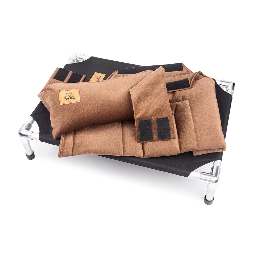 NUEVA COLECCIÓN TAPIZ❄️🐶 CAMA PREMIUM TIPO HAMACA - MARRÓN