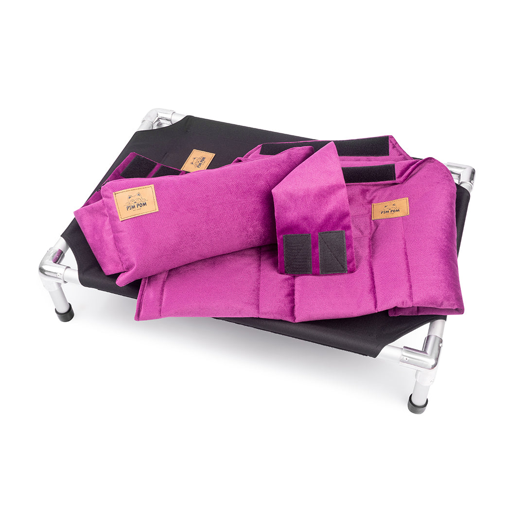 NUEVA COLECCIÓN TAPIZ❄️🐶 CAMA PREMIUM TIPO HAMACA - MORADO