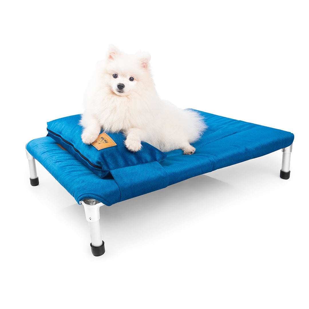 NUEVA COLECCIÓN TAPIZ❄️🐶 CAMA PREMIUM TIPO HAMACA - AZUL