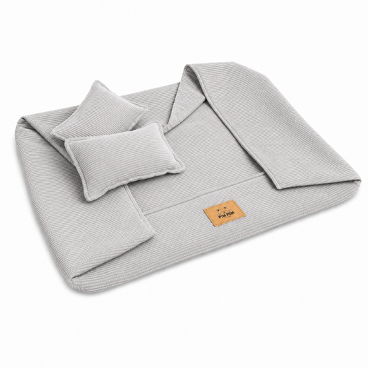 FUNDA PARA PERRO DE FÁCIL LAVADO - CORDUROY - PLATA