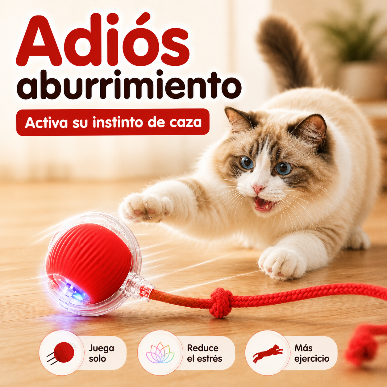 Pelota Inteligente Interactiva para Gatos y Perros