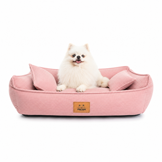 Cama para perro Hipoalergénica de Facil lavado! - Corduroy 🐶✨ - Rosado