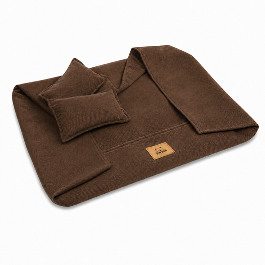 FUNDA PARA PERRO HIPOALERGÉNICA DE FÁCIL LAVADO - CORDUROY - MARRÓN