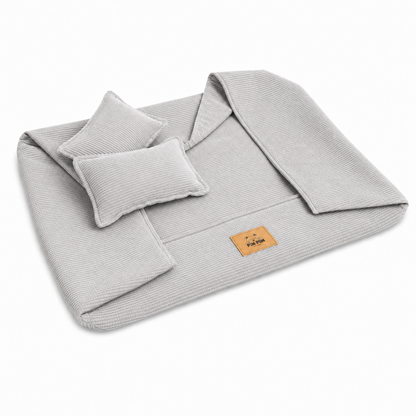 Cama para perro Hipoalergénica de Facil lavado! - Corduroy 🐶✨ - Plata