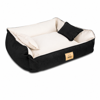 Cama para perro Hipoalergénica de Facil lavado! 🐶✨- Negro con Beige