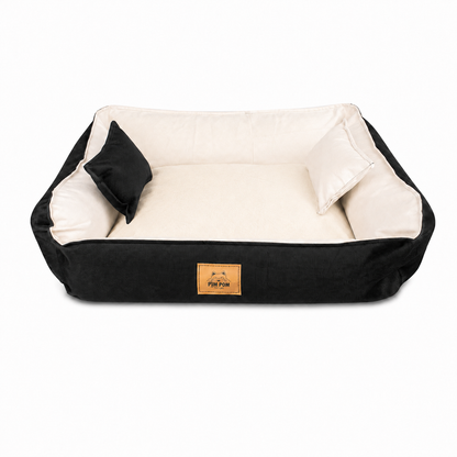 Cama para perro Hipoalergénica de Facil lavado! 🐶✨- Negro con Beige