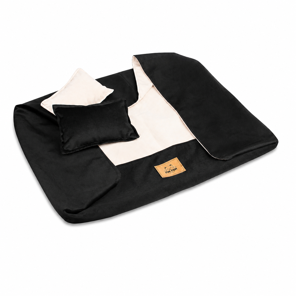 Cama para perro Hipoalergénica de Facil lavado! 🐶✨- Negro con Beige