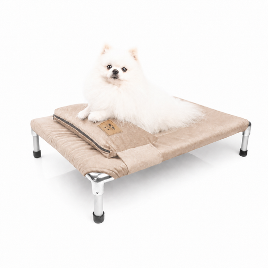 NUEVA COLECCIÓN TAPIZ❄️🐶 CAMA PREMIUM TIPO HAMACA - BEIGE TAPIZ