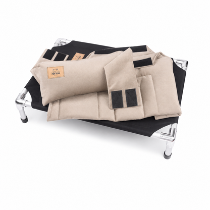 NUEVA COLECCIÓN TAPIZ❄️🐶 CAMA PREMIUM TIPO HAMACA - BEIGE TAPIZ