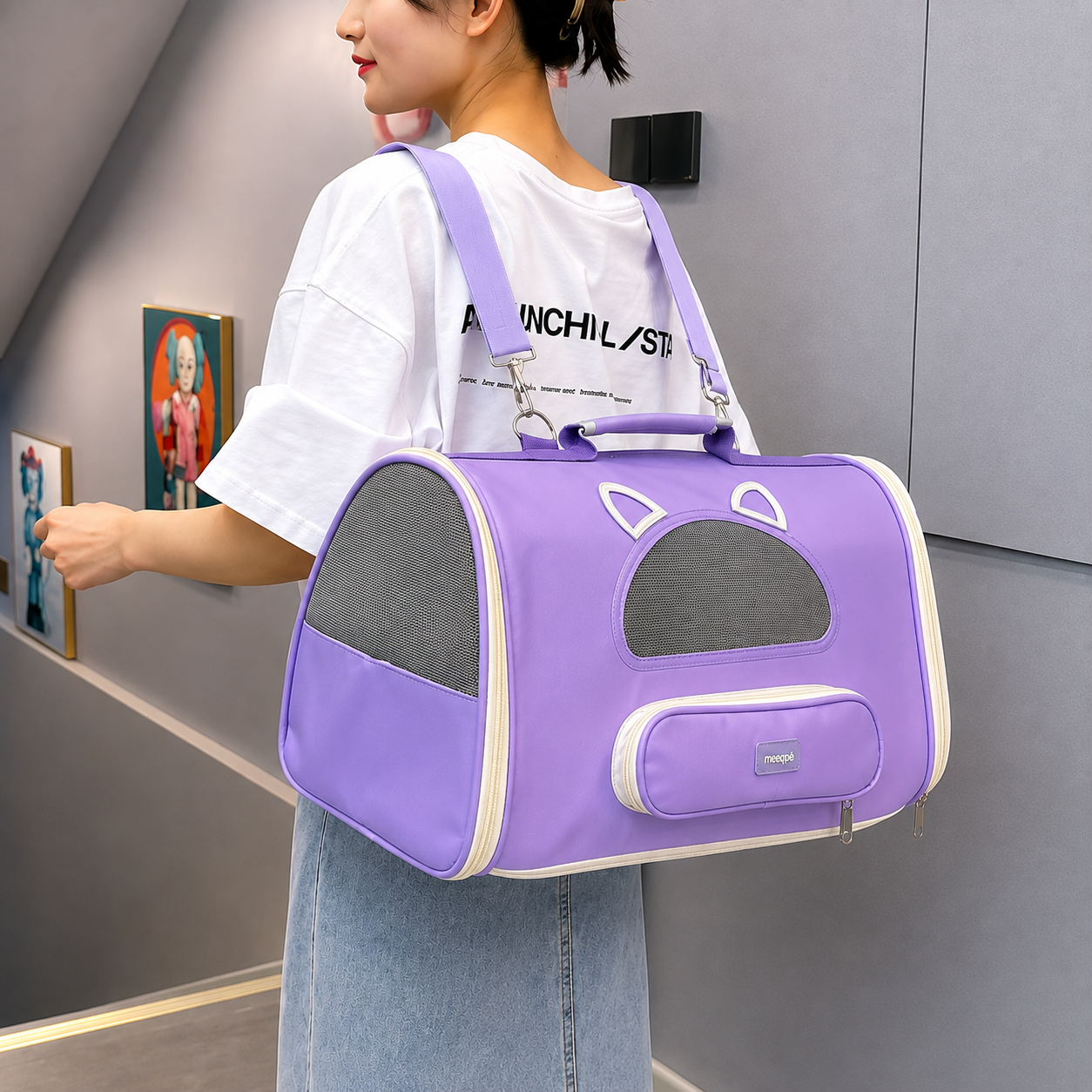 Transportadora para Gatos y Mascotas Pequeñas con Ventilación 🐱