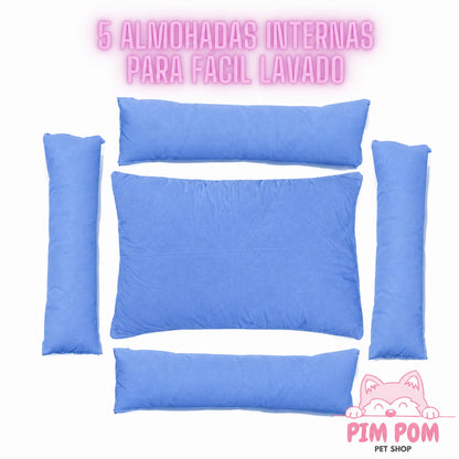 Cama para perro Hipoalergénica de Facil lavado! 🐶✨- Negro con Beige